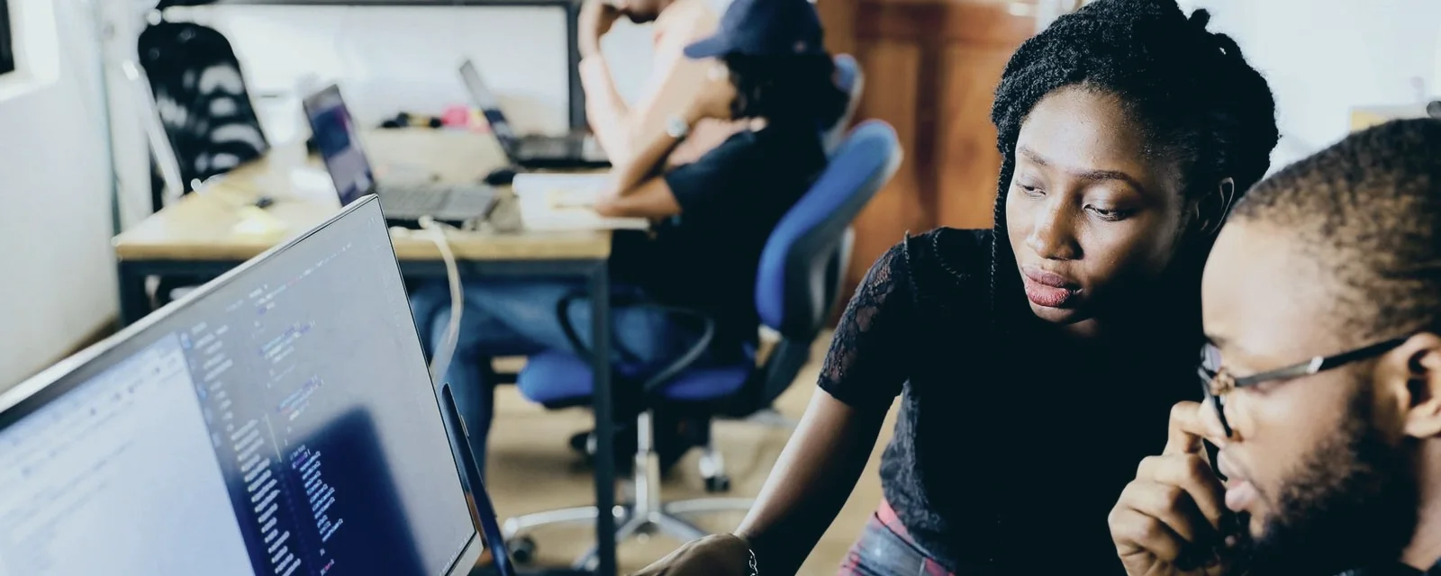 An African fintech team collaborating