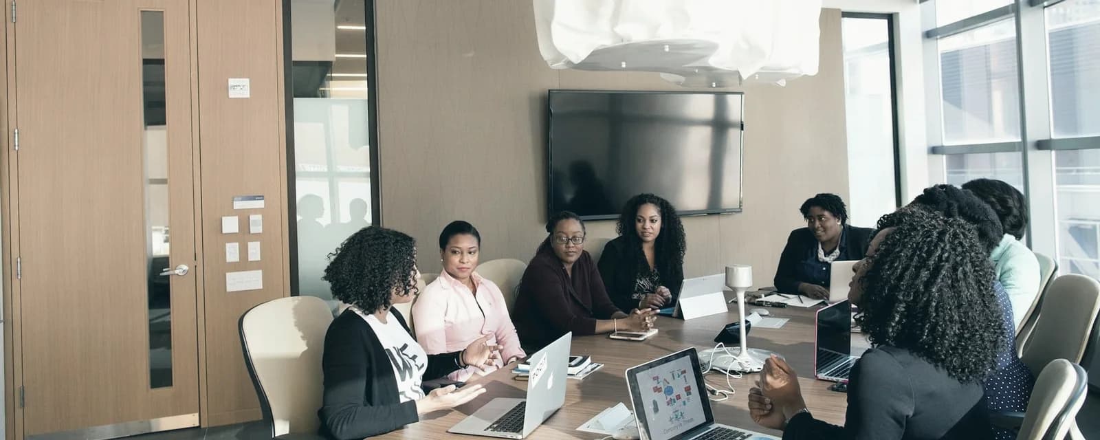 Financial professionals in a boardroom